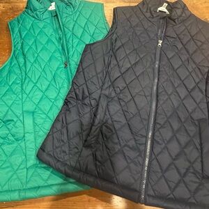 Quilted Vests in Green and Navy